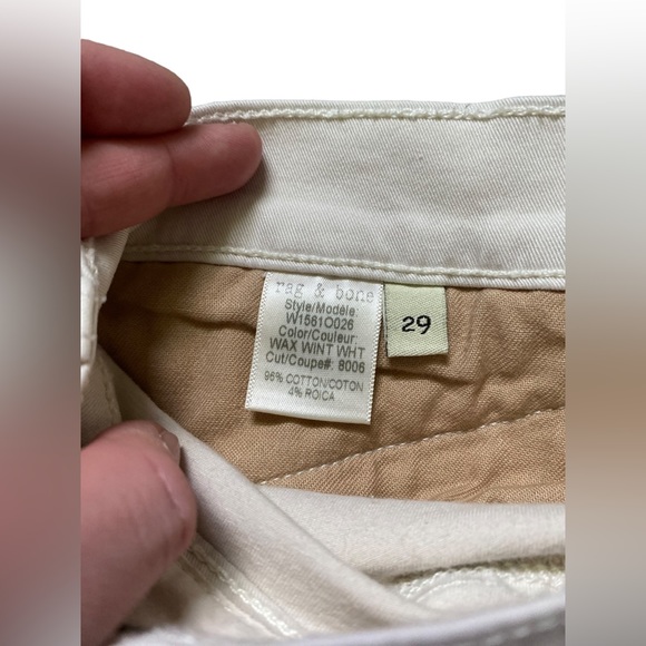 rag & bone | Size 29 Ridley Moto Jean in Winter White - Picture 3 of 9